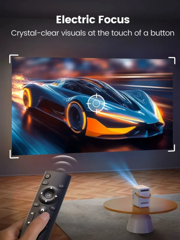 TOPTRO B1 Projetor Portátil Full HD 1080P Suporte 400ANSI Android 9.0 Projetor Auto Keystone e Foco Elétrico Bateria Embutida - Imagem 4