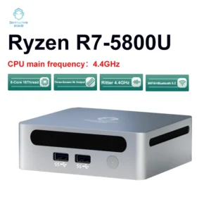 GenMachine AMD Ryzen 7 5800U Windows 11 Ryzen MINI PC DDR4 16/32GB 256/512GB SSD WIFI6 RTL8852, BT5.2 Computador para jogos DIY