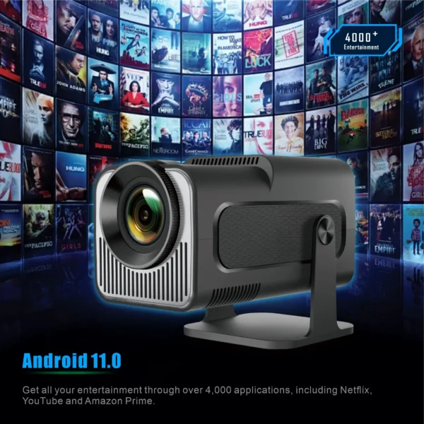 Salange HY320 MINI Android 11.0 Projetor LED Beamer Home Cinema 300ANSI 720P WIFI Smart TV HD 1080P 4K Filme Enviar do Brasil - Imagem 2