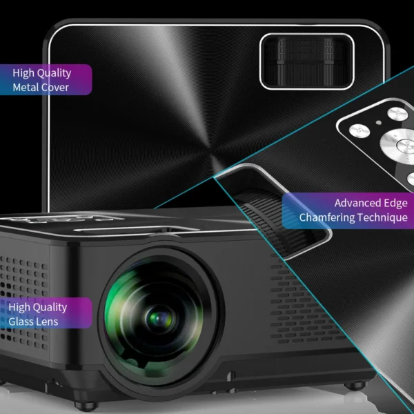 Projetor portátil YABER Y60 com atualização de 5500 Lux Full HD 1080P 200 "compatível com tela, projetor doméstico LCD LED - Imagem 8