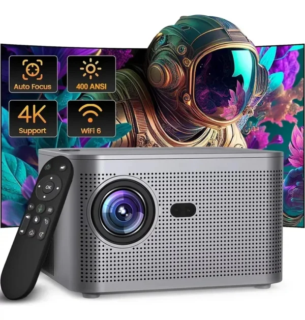 HY350 Full HD 1080P Projetor 4K Vídeo Android 11.0 WiFi6 580ANSI BT5.0 Correção automática Keystone Foco eletrônico inteligente