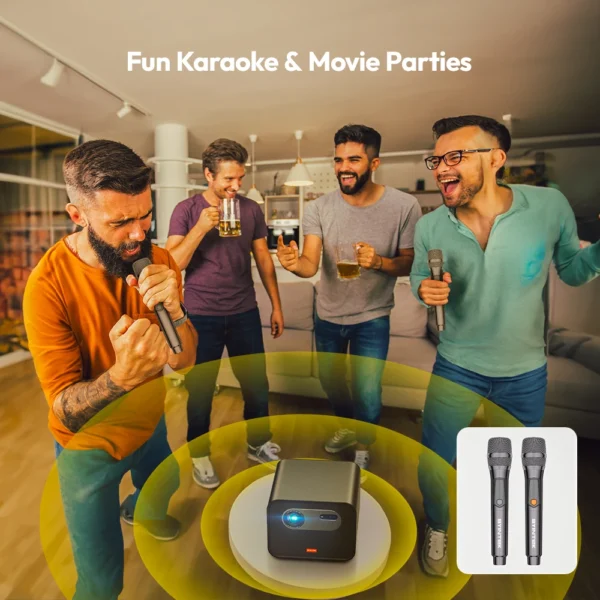 BYINTEK R90 Max 1080P Projetor 4K Full HD DLP 2200 ANSI Lumens Android TV 11.0 3D 4K Projetor de home theater inteligente compatível - Imagem 2