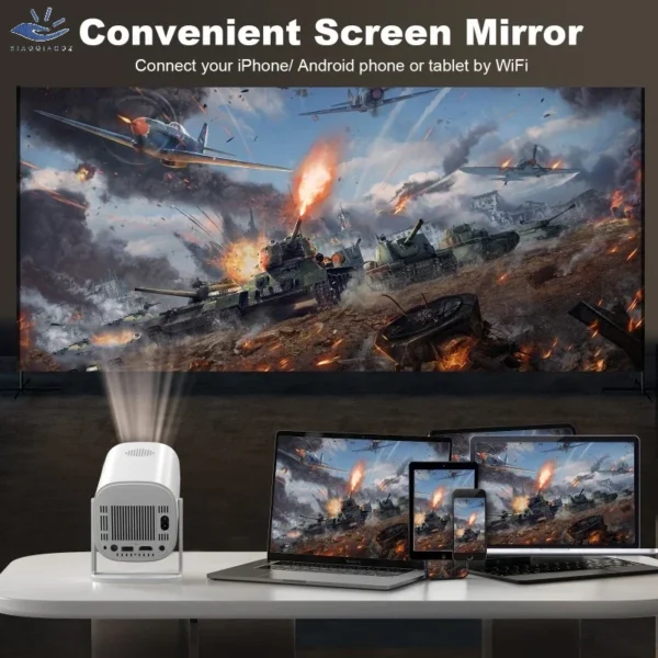 Xiaoqiaodz p30 4k projetor portátil home theater led mini 8k 1080p inteligente android videogame móvel bolso telefone cinema wifi bt - Imagem 4