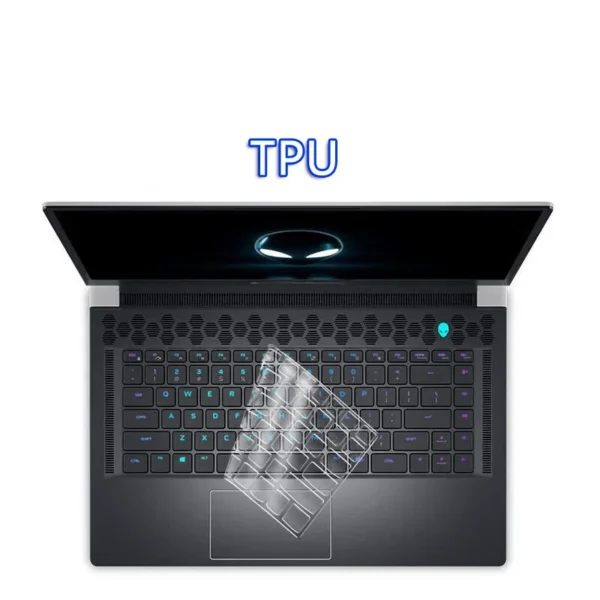 Anti Glare Scratch Screen + Laptop Ultra Fino Alta Clara Transparente Tpu Filme Da Capa Do Teclado Para Alienware M16 R1 2023 16 "16:10 - Imagem 3