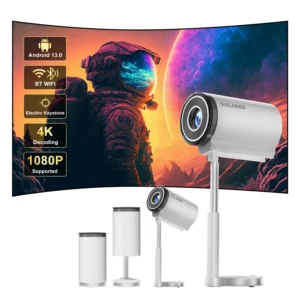 Salange Smart Mini Projetor 4K 1080P Suporte Nativo 720P Suporte 1080P 4K Vídeo Android 13 WiFi Bluetooth Projeção de Teto