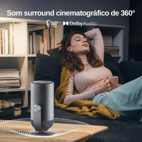 BR Despacho Rápido Mini projetor portátil Dangbei Freedo 1080P HRD10 DLP 450 ISO Lumens Projetor Google TV com Netflix licenciado para projetor de entretenimento doméstico, Frete Grátis e Sem Impostos - Imagem 3