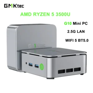 GMKtec G10 Mini PC AMD Ryzen 5 3500U 16GB DDR4 500GB SSD NVME Wifi5 BT5.0 Windows 11 Display Tripla Desktop DIY Gamer Computer