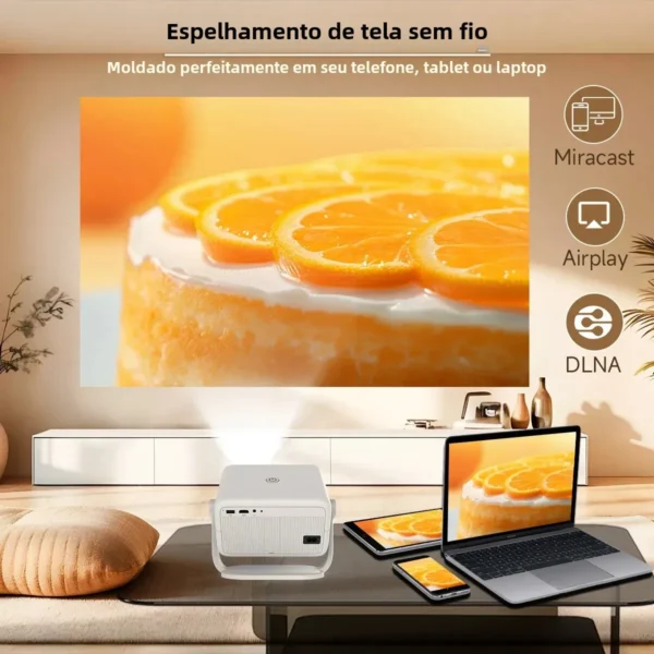 Magcubic 650ANSI L018 4K Projetor Portátil Nativo 1080P Foco Automático Correção Keystone Android 11 BT5.2 WIFI6 360 ° Cinema em casa - Imagem 5