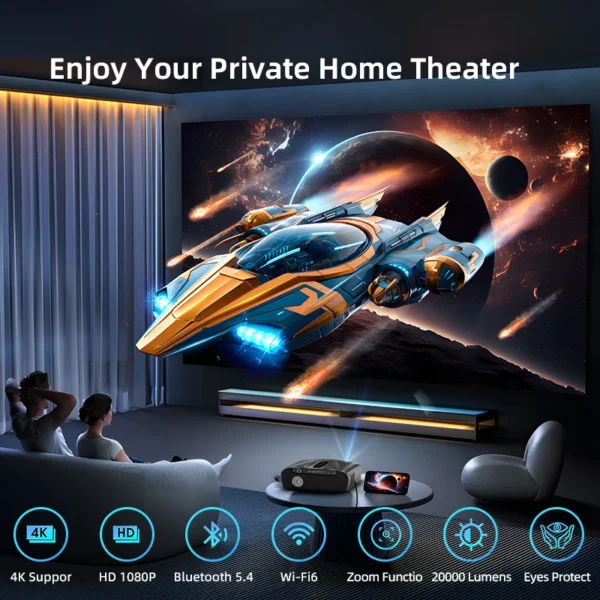 Netflix licenciado 4k projetor completo hd1080p home theater vídeo autofoco suporte dolby áudio conferência projetor portátil novo - Imagem 2