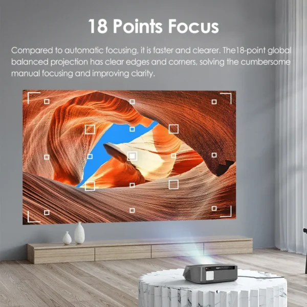 Caiwei projetores de feixe 4k para filme correção de foco automático inteligente android wifi 1080p full hd projetor de cinema em casa versão global - Imagem 3