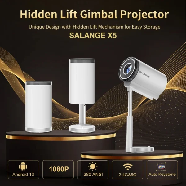 Mini projetor 1080P X5 portátil 4K vídeo compatível com home theater projetor de vídeo compatível com Samsung Xiaomi e iOS - Imagem 3