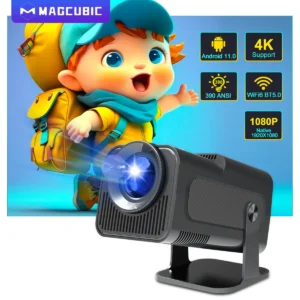 Magcubic 4K Android 11 Projetor Nativo 1080P 390ANSI HY320 Dual Wifi6 BT5.0 1920*1080P Cinema Projetor portátil atualizado HY300