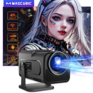 Magcubic android11 4k hd projetor wifi6 hy320 allwinner h713 390ansi bt5.0 1920*1080p projetor portátil ao ar livre atualizado hy300