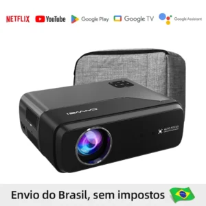 Projetor portátil CAIWEI A8+ Google TV 4K Ultra HD 1080P Android 14 Auto Keystone Focus Home Cinema Projetores Smart TV para áreas externas