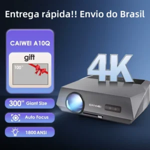 Caiwei projetores de feixe 4k para filme correção de foco automático inteligente android wifi 1080p full hd projetor de cinema em casa versão global