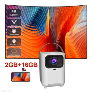 Projetor laser 4k ultra curto alcance android 13 controle de telefone móvel feixe de baixo ruído mini home studio cinema 200lmansi wifi 5g