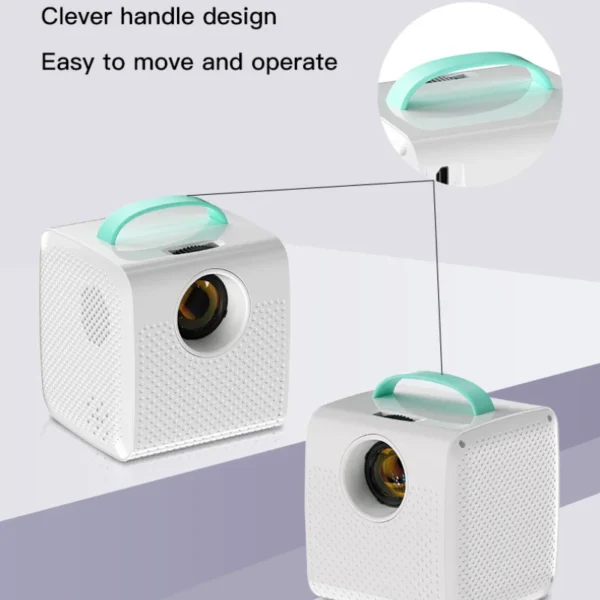Salange q2 portátil mini projetor de filmes mesma tela smartphone 640*480p para acampamento ao ar livre home theater presentes das crianças - Imagem 4