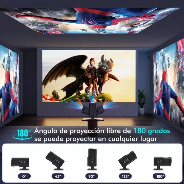 Novo projetor KaiAqua HY320 Android 11 390ANSI HD 4K nativo 1080P Dual Wifi6 BT5.0 Nível de cinema Projetor portátil HY300 atualizado - Imagem 5