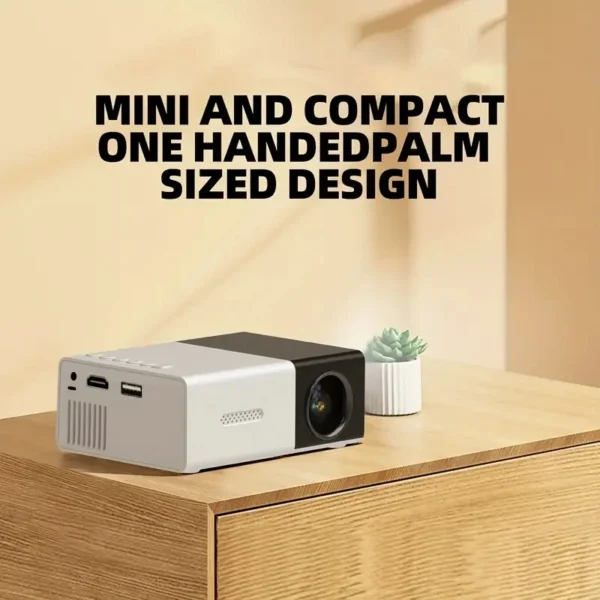 Suporta conexão HDMI, USB e usa projetor de alta definição YG300 home theater não ocupa projetor