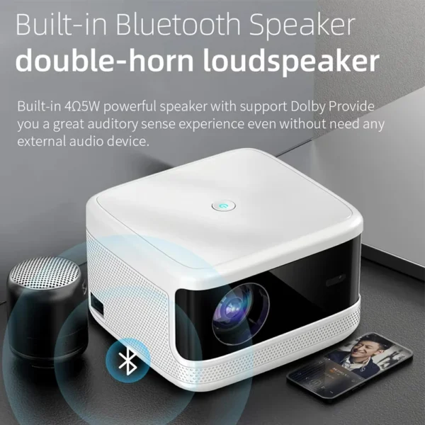 Everycom T5W Projetor Full HD Home Theater Cinema Beamer Suporte 4K Projetor LED com Android 5G wifi Foco Elétrico Smart TV - Imagem 3