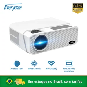 Novo original everycom hq9 projetor led nativo 1920*1080 fhd vídeo android 5g wifi home theater telefone inteligente beamer suporte 4k
