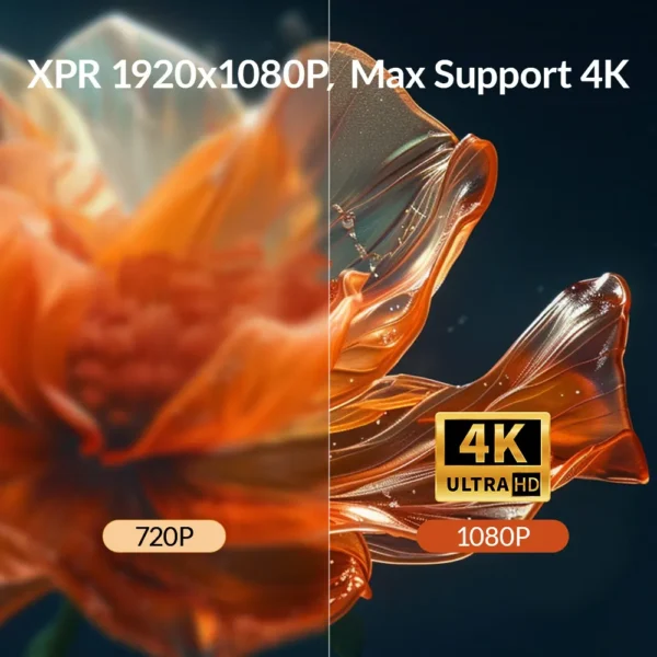 Vevshao v50 projetor portátil 4k 3d wifi full hd1080p alto-falantes embutidos 2x10w projetores de home theater com bateria de 15000mah - Imagem 4