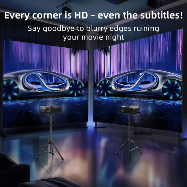 Projetor 4k completo hd1080p 2000 ânis lumens netflix licenciado projetor de cinema em casa foco automático dolby vídeo projetor portátil novo - Imagem 3