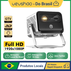 Vevshao v80 4k projetor completo hd1080p 2200 ânis lumens android 11.0 wifi 6 projetores de cinema em casa de vídeo com suporte base