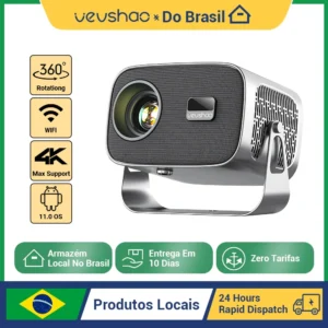 Vevshao a12 projetor mini portátil led vídeo android 11.0 wifi 6 espelho smartphone para 1080p 4k vídeo projetor de cinema em casa
