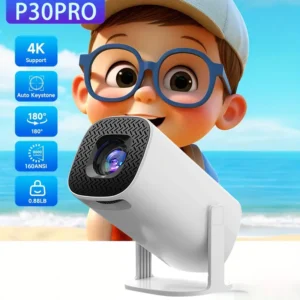 P30PRO Android 11 Projetor Nativo 720P 160ANSI com correção automática Keystone WiFi6 Allwinner H713 Home Cinema, projetor hy300
