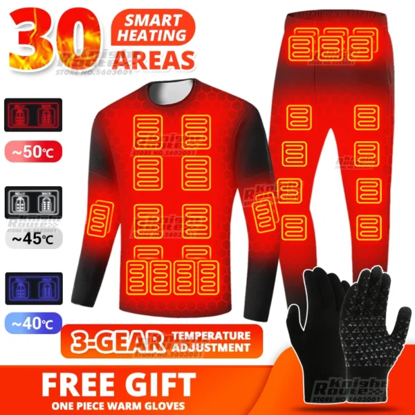 Kit Completo Roupa Térmica USB Aquecida - 30 Áreas de Calor! - Imagem 3