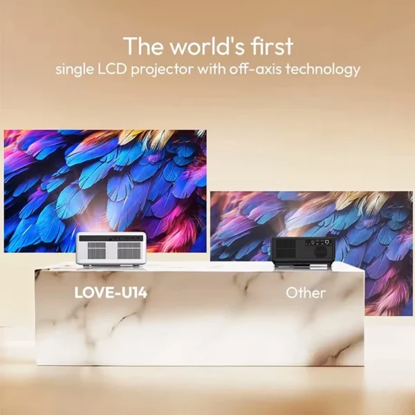 BYINTEK LOVE U14 Full HD 1080P Projetor 4K Inteligente Bluetooth WiFi 6 Suportado 1250ANSI Foco Automático Projetores de Cinema Home Theater - Imagem 5