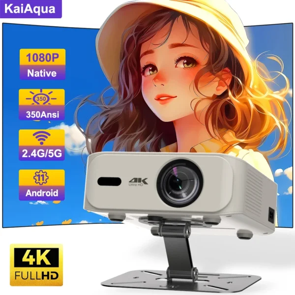 2025 4K Projetor de filmes ao ar livre Android 11 10000 lúmens com alto-falante 5W embutido sem fio WiFi 6 Projetor portátil Bluetooth