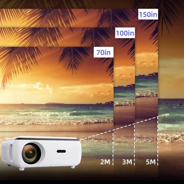 Touyinger X3 versão Android Bluetooth esposa 4K HD multifuncional projetor de vídeo home theater - Imagem 6