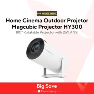 Projetor magcúbico hy300 pro 4k android 11 duplo wifi6 260ansi allwinner h713 bt5.0 1080p 1280*720p cinema em casa projetor ao ar livre