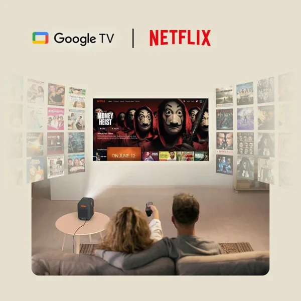 Formovie Xming Episode One Um Projetor 1080P FHD Casa Mini Cinema Google TV Netflix Inteligente Outdoor Beamer Camping Fengmi Projetor - Imagem 3