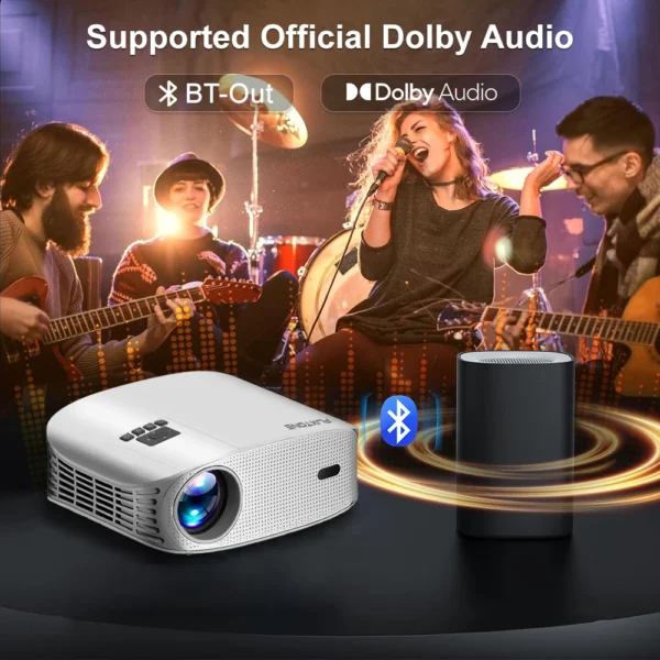 FlixTone D8W Beam Projetor 4K Vídeo Projetor Portátil Mini Foco Automático Casa Inteligente Full HD 1080P Home Theater Cinema Beamer - Imagem 4