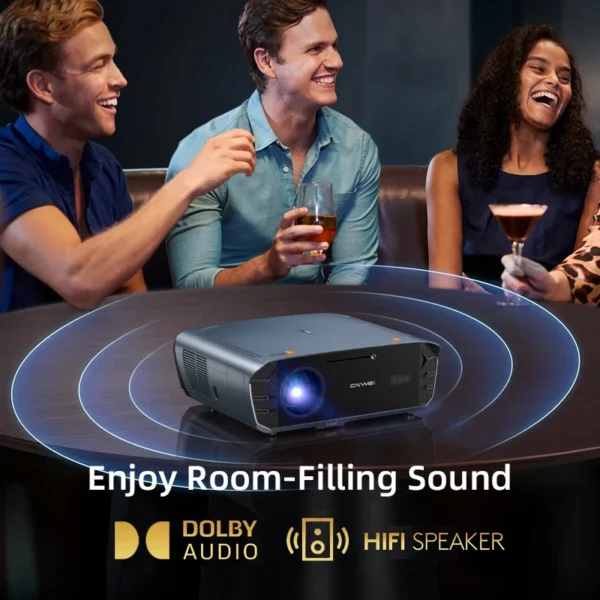 Projetor CAIWEI S7+ Google TV para filmes 4K Full HD 1080P Android 14 2000 ANSI Vídeo Home Theater Projetores inteligentes com Dolby - Imagem 4