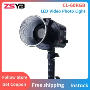 Zsyb CL-60 rgb luz de vídeo portátil controle app lâmpada fotográfica remota sem fio para retrato casamento tiro ao ar livre