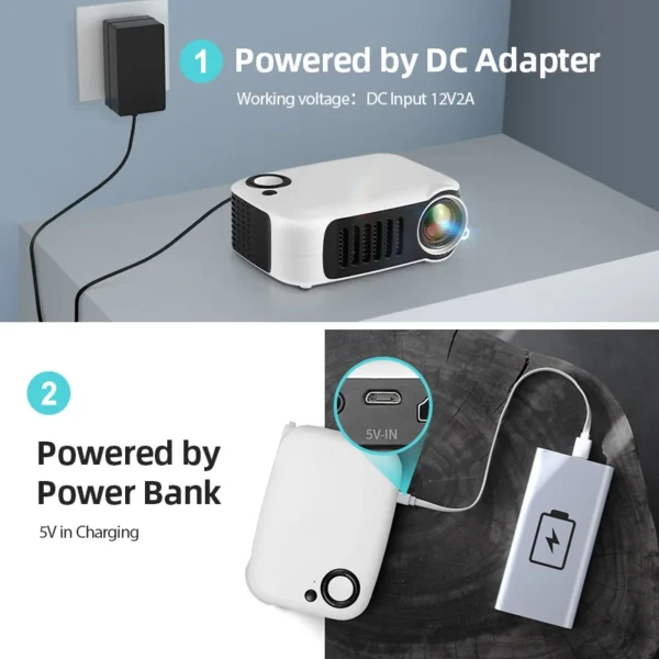 Aun A2000 Projetor Portátil LED Home Theater Projetor Mini Cinema Smart TV Beamer Suporte 1080P Full HD Filme Play mini projetores portátil projetor laser 3D projetor 4k mini projetores portátil projetor laser - Imagem 2