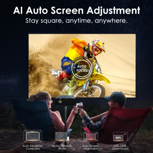 Mais novo【Android 14 Google System】 Projetor 4K Beamer Projetores de licença oficial Netflix 5G WiFi Vídeo vídeo Smart Home Theater - Imagem 3