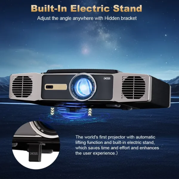 DESS C5 Enterprise 4K Projetor Android LED Full HD Full Auto Focus Dual WiFi BT5.2 Smart Home Theater Beamer Projetor de Reunião - Imagem 3