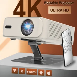 Novo projetor portátil doméstico 350 ansi filme projetor de luz diurna android 11.0 projetor inteligente 4k decodificação projetor de foco automático