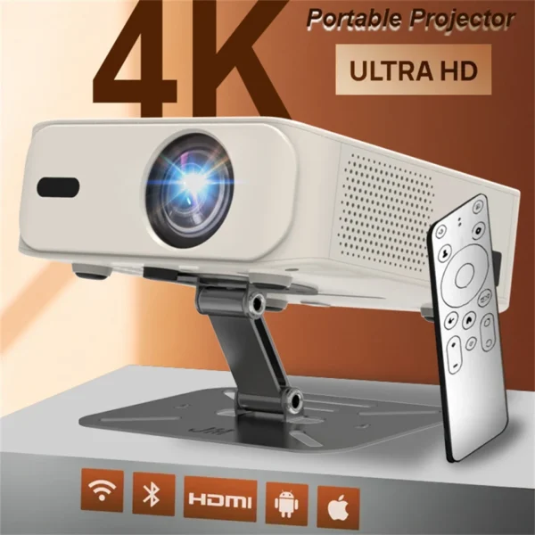 Novo projetor portátil doméstico 350 ansi filme projetor de luz diurna android 11.0 projetor inteligente 4k decodificação projetor de foco automático