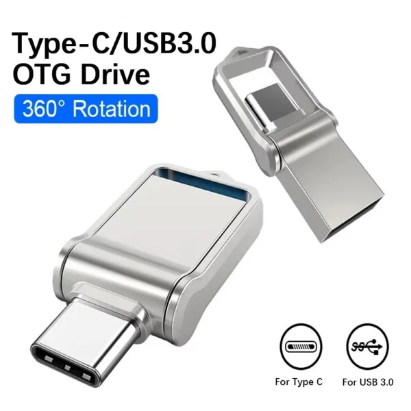 Original tipo c usb flash drives 512gb 1tb pendrive de alta velocidade usb 3.0 pen drive otc 2tb u disco memória vara para xiaomi telefone pc