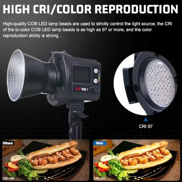 Zsyb CL-60 rgb luz de vídeo portátil controle app lâmpada fotográfica remota sem fio para retrato casamento tiro ao ar livre - Imagem 7