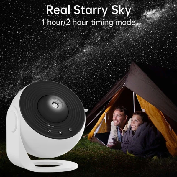 Projetor de galáxia de luz noturna Projetor de céu estrelado 360 ° Lâmpada planetária giratória para quarto infantil, presente de dia dos namorados, decoração de casamento - Imagem 4