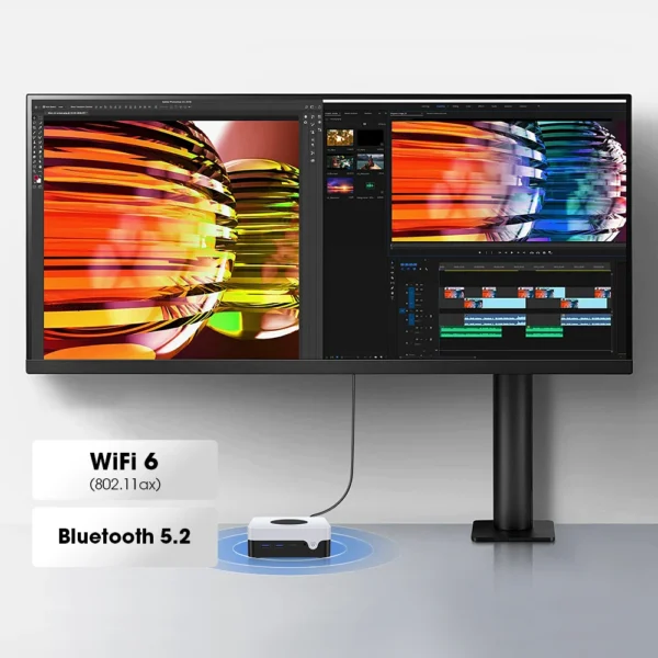 Chuwi larkbox x mini pc 12gb ram 512gb ssd intel n100 jogo pc uhd gráficos para processadores intel de 12a geração wifi 6 computador desktop - Imagem 5