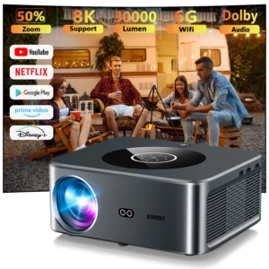 Xylbsy novo T04B-Pro android 4k projetor foco inteligente bluetooth5.2 projetor 8k vídeo home theater acampamento ao ar livre projetor