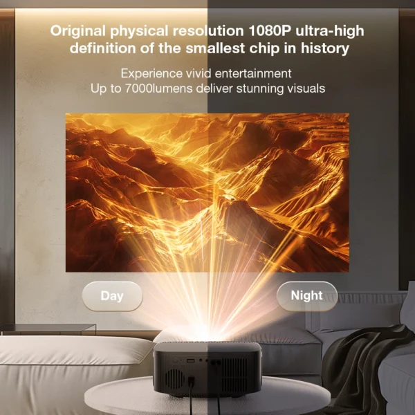 Blitzwolf V10 Projetor LCD de 3 polegadas Tela fundida sem fio de 120 polegadas 5G-WIFI Dual Bluetooth5.3 Keystone elétrico para cima e para baixo - Imagem 5